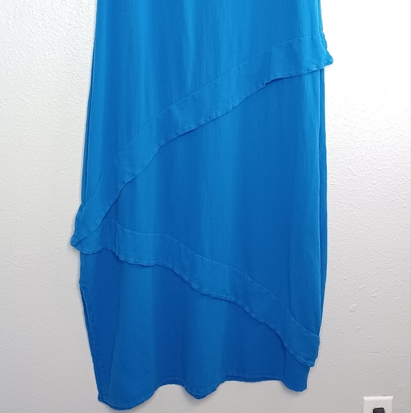 Oh My Gauze Sleeveless Lagenlook Minimalist Beach 100% Cotton Gauze Maxi Dress - Picture 5 of 15